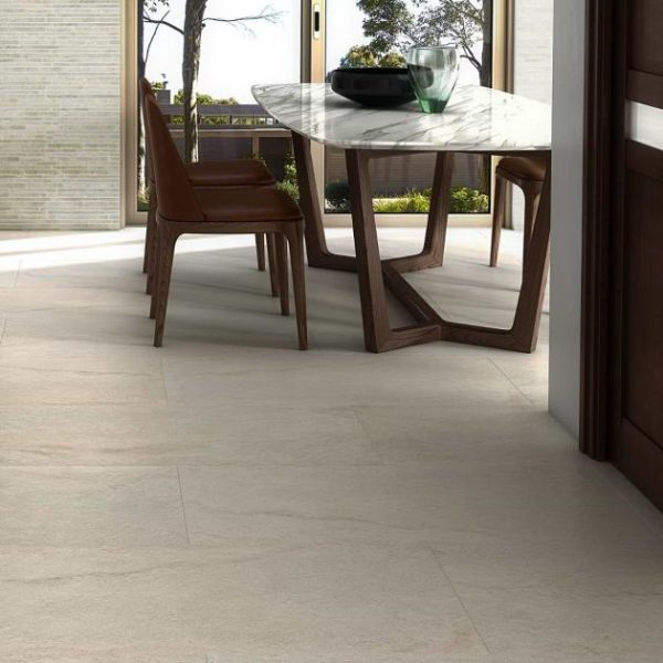 Floor Tiles | 1 sq. ft. Acadia Warm Linen White 24×48 Limestone Look Matte Porcelain Tile Linen White Bathroom Bathroom