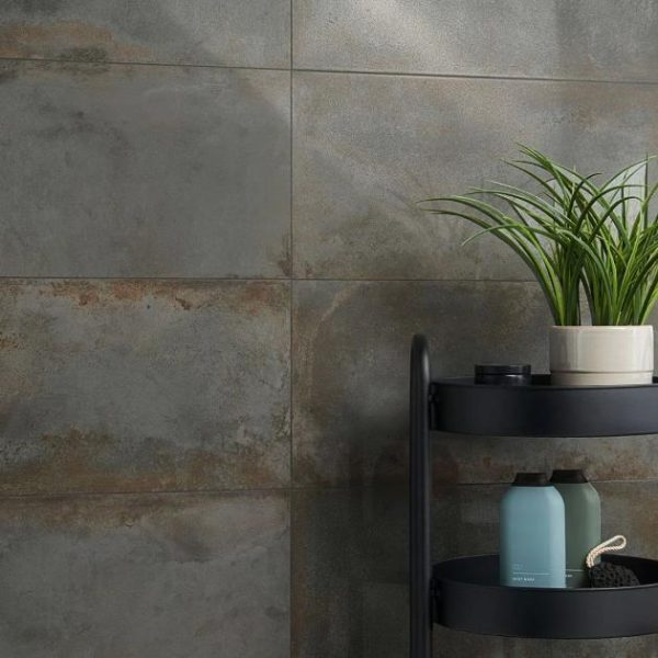 Floor Tiles | 1 sq. ft. Angela Harris Flatiron Graphite 12×24 Semi-Polished Porcelain Tile Graphite Semi-Polished Bathroom Bathroom