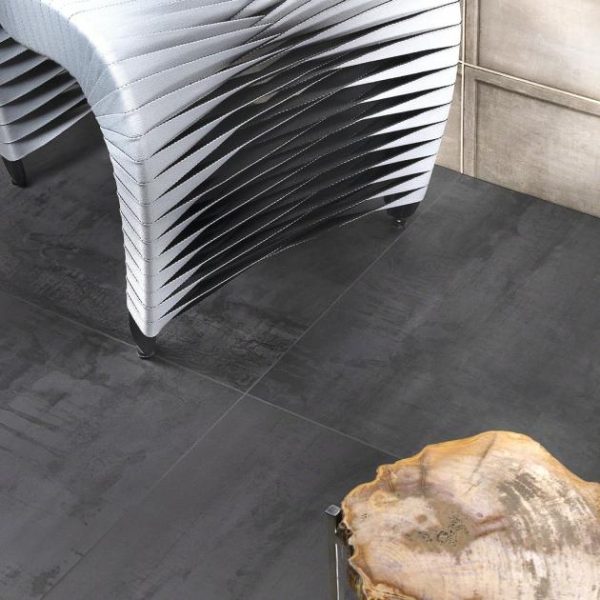 Floor Tiles | 1 sq. ft. Angela Harris Inspira Dark Gray 24×24 Matte Porcelain Tile Dark Gray Bathroom Bathroom