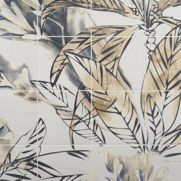 Floor Tiles | 1 sq. ft. Angela Harris Wilder Autumn Leaves Mural 8×8 Matte Porcelain Tile Autumn Backsplash & Kitchen Autumn