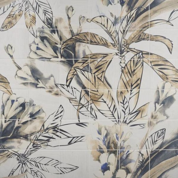 Floor Tiles | 1 sq. ft. Angela Harris Wilder Autumn Leaves Mural 8×8 Matte Porcelain Tile Autumn Backsplash & Kitchen Autumn