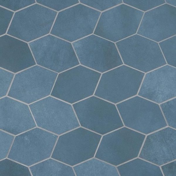 Floor Tiles | 1 sq. ft. Bond Indio Blue Foliage Matte Porcelain Mosaic Tile Indio Backsplash & Kitchen Backsplash & Kitchen