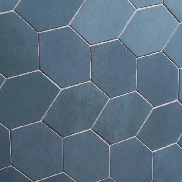 Floor Tiles | 1 sq. ft. Bond Indio Blue Foliage Matte Porcelain Mosaic Tile Indio Backsplash & Kitchen Backsplash & Kitchen