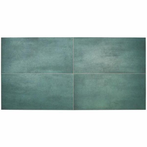 Floor Tiles | 1 sq. ft. Bond Viridum Green 24×48 Matte Porcelain Tile Viridum Bathroom Bathroom