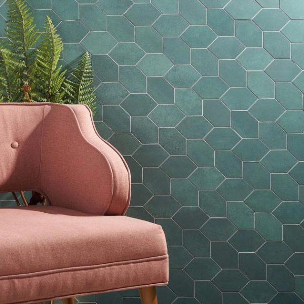 Floor Tiles | 1 sq. ft. Bond Viridum Green Foliage Matte Porcelain Mosaic Tile Viridum Backsplash & Kitchen Backsplash & Kitchen