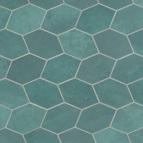 Floor Tiles | 1 sq. ft. Bond Viridum Green Foliage Matte Porcelain Mosaic Tile Viridum Backsplash & Kitchen Backsplash & Kitchen