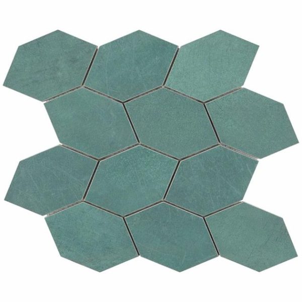 Floor Tiles | 1 sq. ft. Bond Viridum Green Foliage Matte Porcelain Mosaic Tile Viridum Backsplash & Kitchen Backsplash & Kitchen