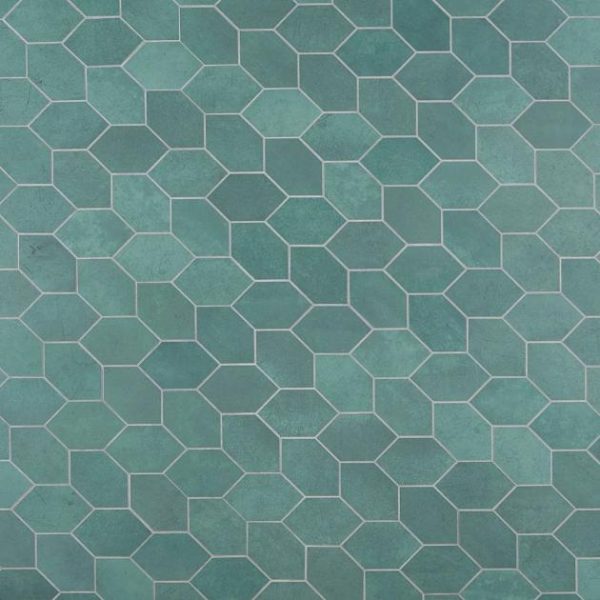 Floor Tiles | 1 sq. ft. Bond Viridum Green Foliage Matte Porcelain Mosaic Tile Viridum Backsplash & Kitchen Backsplash & Kitchen