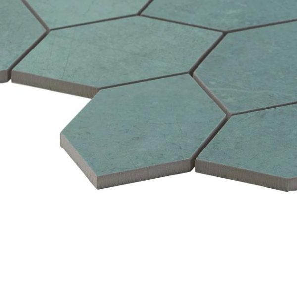 Floor Tiles | 1 sq. ft. Bond Viridum Green Foliage Matte Porcelain Mosaic Tile Viridum Backsplash & Kitchen Backsplash & Kitchen