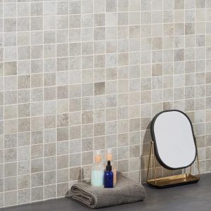 Floor Tiles | 1 sq. ft. Bronx Greige 2×2 Matte Porcelain Mosaic Tile Greige Backsplash & Kitchen Backsplash & Kitchen