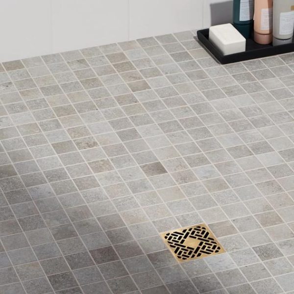 Floor Tiles | 1 sq. ft. Bronx Greige 2×2 Matte Porcelain Mosaic Tile Greige Backsplash & Kitchen Backsplash & Kitchen