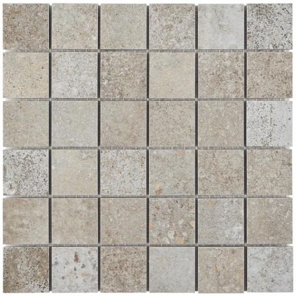 Floor Tiles | 1 sq. ft. Bronx Greige 2×2 Matte Porcelain Mosaic Tile Greige Backsplash & Kitchen Backsplash & Kitchen