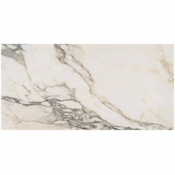 Floor Tiles | 1 sq. ft. DreamStone Calacatta Rustico 24×48 Polished Porcelain Tile 24X48 Polished Bathroom 24X48 Polished