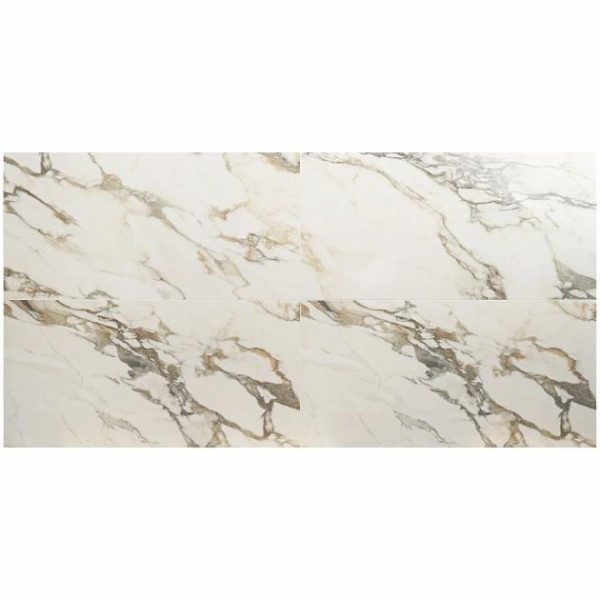 Floor Tiles | 1 sq. ft. DreamStone Calacatta Rustico 24×48 Polished Porcelain Tile 24X48 Polished Bathroom 24X48 Polished