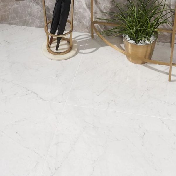 Floor Tiles | 1 sq. ft. DreamStone Carrara Giola 24×24 Polished Porcelain Tile 24X24 Polished Bathroom 24X24 Polished