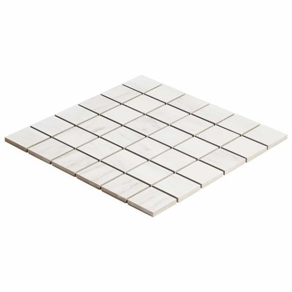 Floor Tiles | 1 sq. ft. DreamStone Dolomite Snow 2×2 Matte Porcelain Mosaic 2X2 Matte Backsplash & Kitchen 2X2 Matte