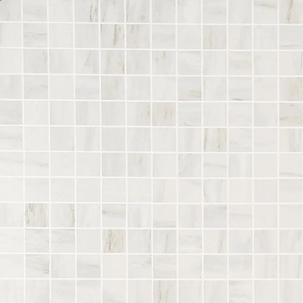 Floor Tiles | 1 sq. ft. DreamStone Dolomite Snow 2×2 Matte Porcelain Mosaic 2X2 Matte Backsplash & Kitchen 2X2 Matte