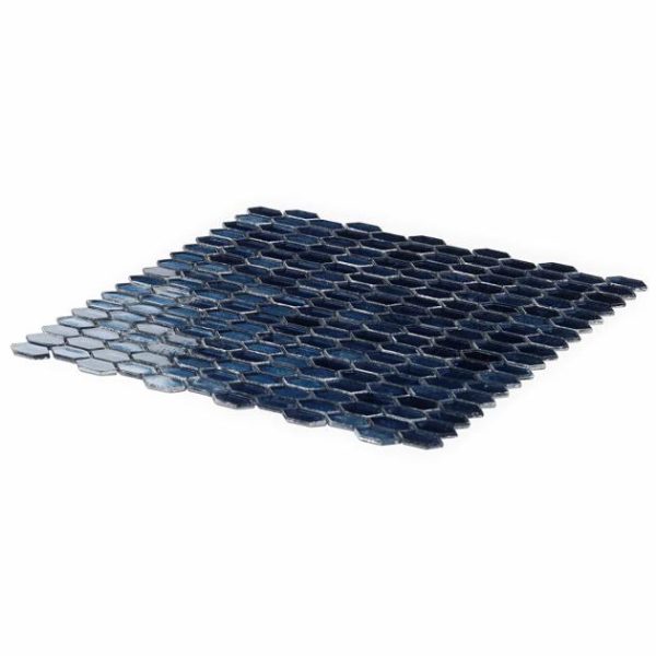 Floor Tiles | 1 sq. ft. Flicker Metallic Midnight Blue 1/4″ x 1″ Polished Glass Mosaic Tile Midnight Backsplash & Kitchen Backsplash & Kitchen