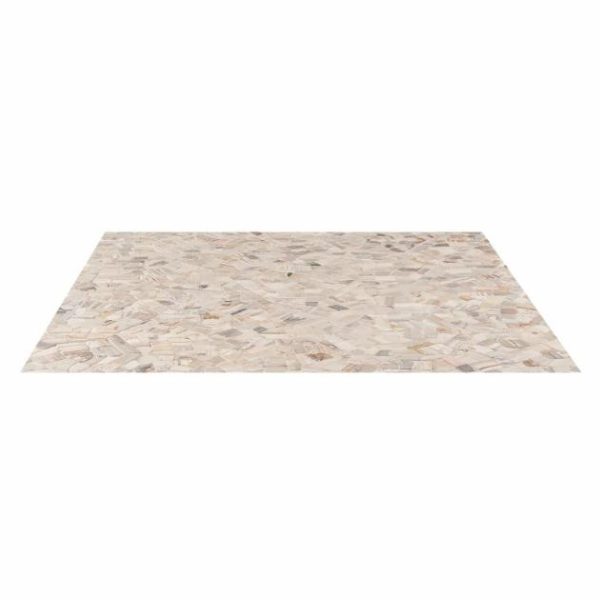 Floor Tiles | 1 sq. ft. Fossil 10″ Hexagon Petrified Stone Mosaic Hexagon Bathroom Bathroom