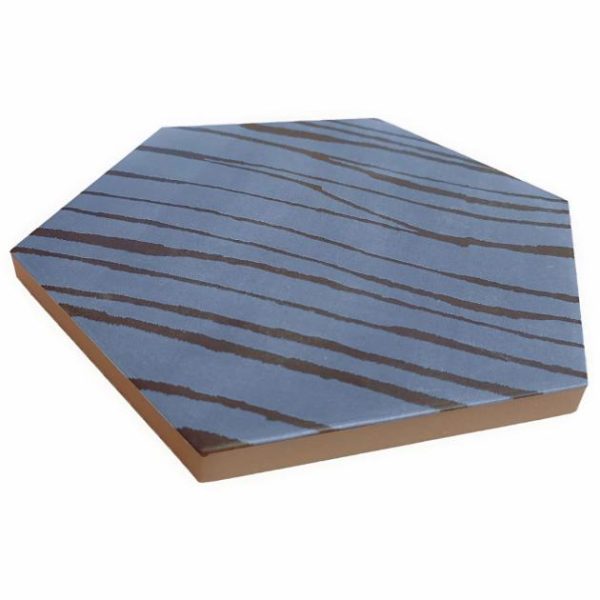 Floor Tiles | 1 sq. ft. HexArt Zen Smoke Azul 8″ Hexagon Matte Porcelain Tile Smoke Azul Bathroom Bathroom