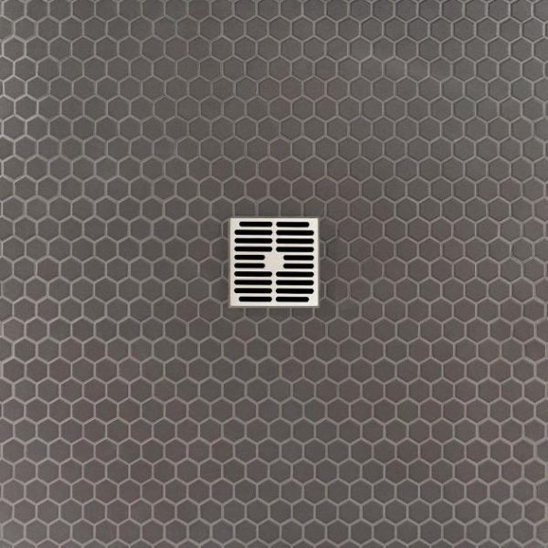 Floor Tiles | 1 sq. ft. Level Black 1″ Hexagon Matte Porcelain Tile Black Hexagon Bathroom Bathroom