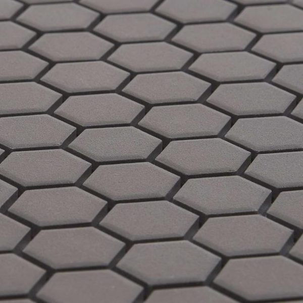 Floor Tiles | 1 sq. ft. Level Black 1″ Hexagon Matte Porcelain Tile Black Hexagon Bathroom Bathroom