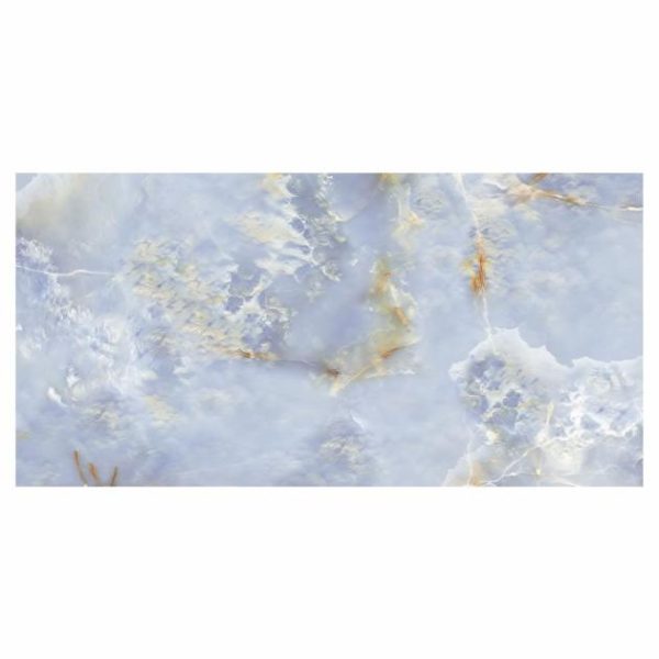 Floor Tiles | 1 sq. ft. Lumina Onyx Caspian Blue 24×48 Polished Porcelain Tile Onyx Caspian Bathroom Bathroom