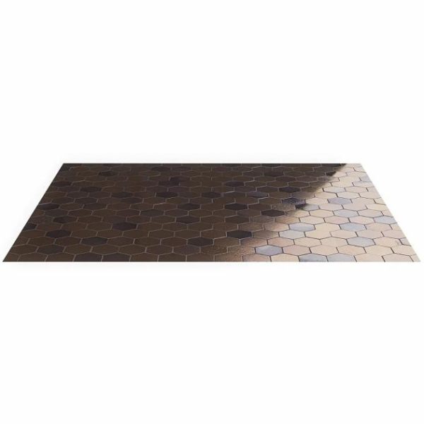 Floor Tiles | 1 sq. ft. Magma Hexagon Bronze 3″ Polished Lava Stone Mosaic Tile Hexagon Backsplash & Kitchen Backsplash & Kitchen