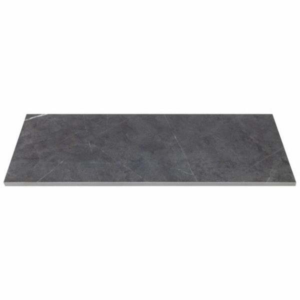 Floor Tiles | 1 sq. ft. Marble Tech Amani Gray 12×24 Matte Porcelain Tile Dark Gray Matte Bathroom Bathroom