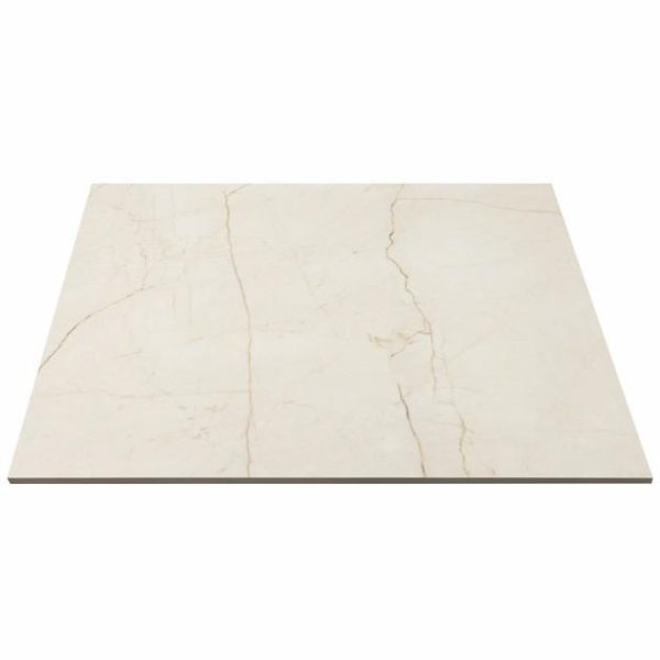 Floor Tiles | 1 sq. ft. Marble Tech Crema Avorio 24×24 Polished Porcelain Tile Creamy Ivory Polished Bathroom Bathroom