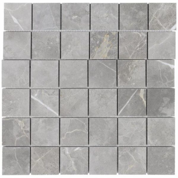 Floor Tiles | 1 sq. ft. Marble Tech Grigio Imperiale 2×2 Matte Porcelain Mosaic Tile Gray Matte Backsplash & Kitchen Backsplash & Kitchen