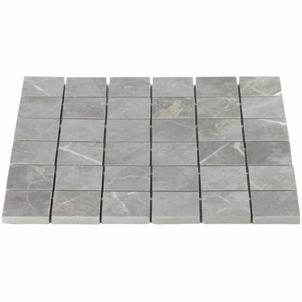 Floor Tiles | 1 sq. ft. Marble Tech Grigio Imperiale 2×2 Matte Porcelain Mosaic Tile Gray Matte Backsplash & Kitchen Backsplash & Kitchen