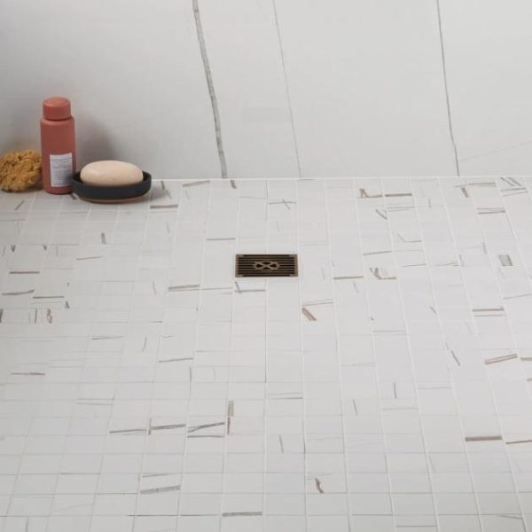 Floor Tiles | 1 sq. ft. Minera Sahara Blanco White 2×2 Marble Look Matte Mosaic Tile Blanco White Backsplash & Kitchen Backsplash & Kitchen