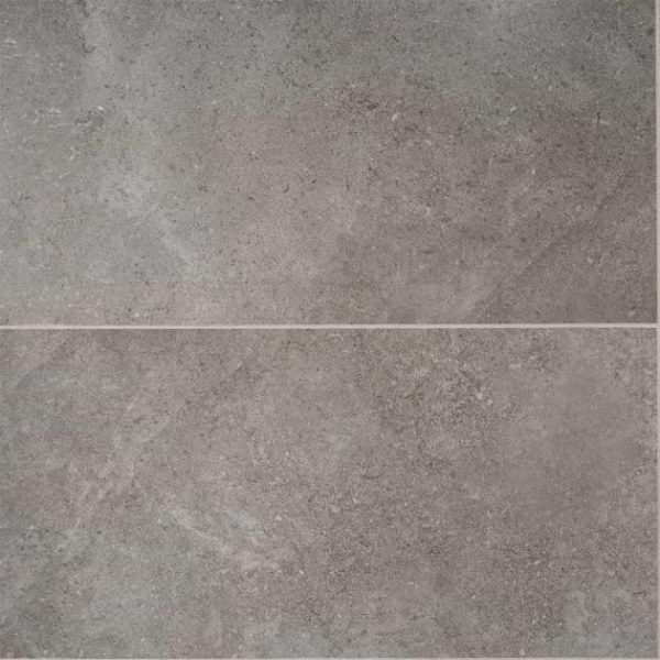 Floor Tiles | 1 sq. ft. New Rock Fossil Dark Gray 12×24 Limestone Look Matte Porcelain Tile Dark Gray Bathroom Bathroom