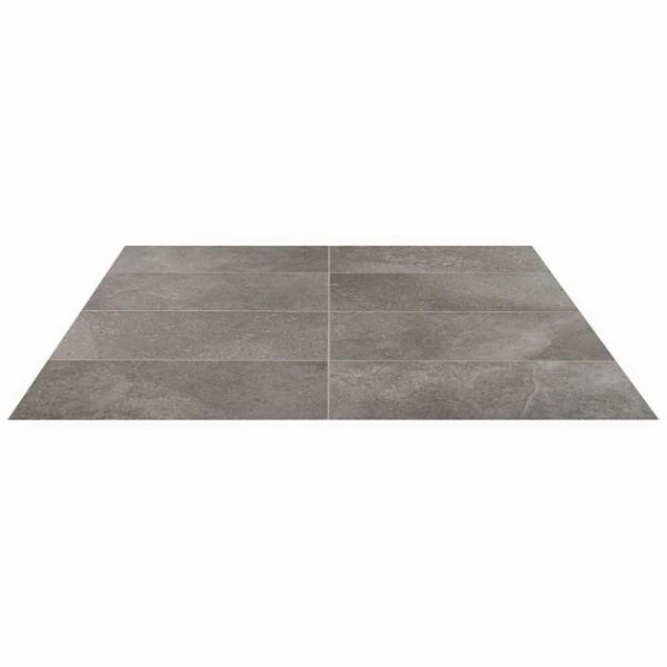 Floor Tiles | 1 sq. ft. New Rock Fossil Dark Gray 12×24 Limestone Look Matte Porcelain Tile Dark Gray Bathroom Bathroom