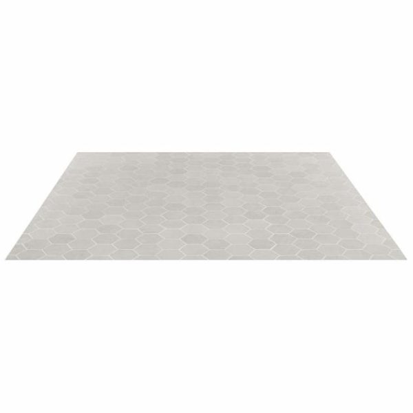 Floor Tiles | 1 sq. ft. New Rock Perla White 3″ Hex Limestone Look Matte Porcelain Mosaic Tile White Hex Backsplash & Kitchen Backsplash & Kitchen