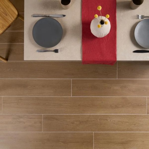 Floor Tiles | 1 sq. ft. Oaktree Elegant Dark Brown 7×60 XL Wood Look Matte Porcelain Tile Dark Brown Bathroom Bathroom