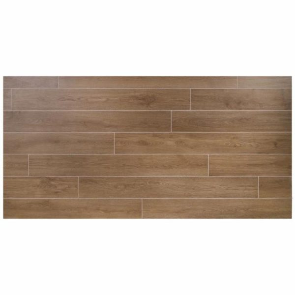 Floor Tiles | 1 sq. ft. Oaktree Elegant Dark Brown 7×60 XL Wood Look Matte Porcelain Tile Dark Brown Bathroom Bathroom