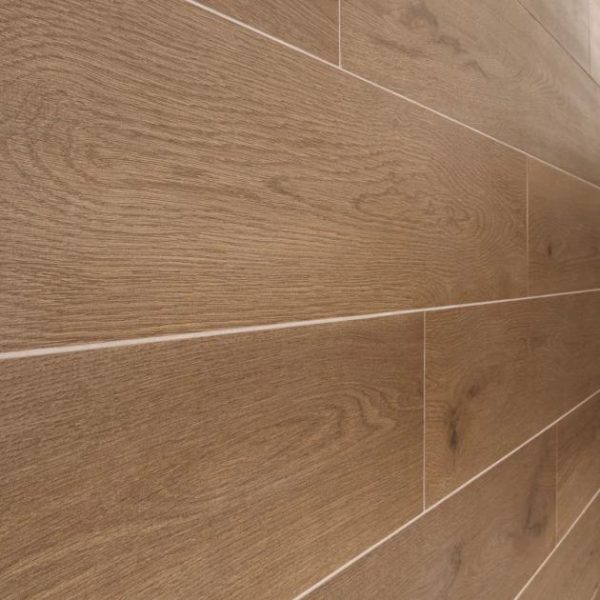 Floor Tiles | 1 sq. ft. Oaktree Natural Dark Brown 8×48 Wood Look Matte Porcelain Tile Dark Brown Bathroom Bathroom