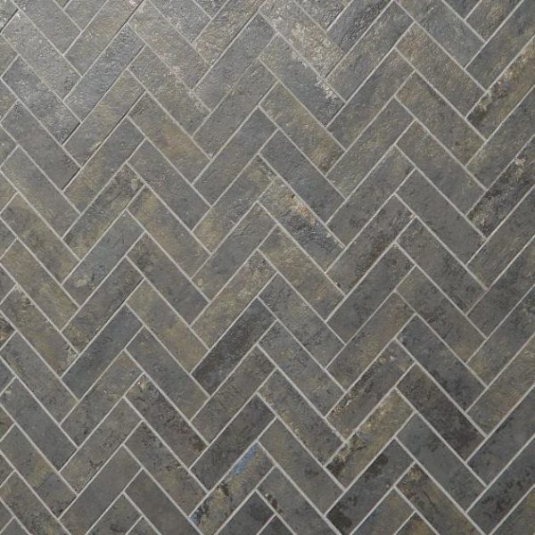 Floor Tiles | 1 sq. ft. Portrait Sage Gray 1×4 Herringbone Matte Porcelain Mosaic Tile Sage Backsplash & Kitchen Backsplash & Kitchen