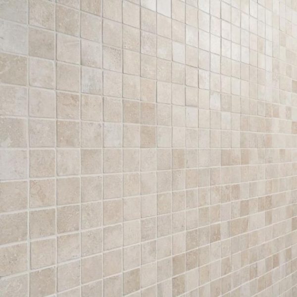 Floor Tiles | 1 sq. ft. Seville Pergamo Beige 2×2 Travertine Look Matte Porcelain Mosaic Tile Pergamo Backsplash & Kitchen Backsplash & Kitchen