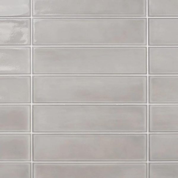 Floor Tiles | 1 sq. ft. Stacy Garcia ArtBlock Grigio Gray 4×16 Glossy Porcelain Tile Grigio Bathroom Bathroom