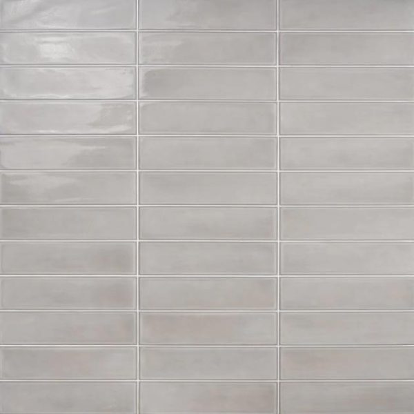 Floor Tiles | 1 sq. ft. Stacy Garcia ArtBlock Grigio Gray 4×16 Glossy Porcelain Tile Grigio Bathroom Bathroom