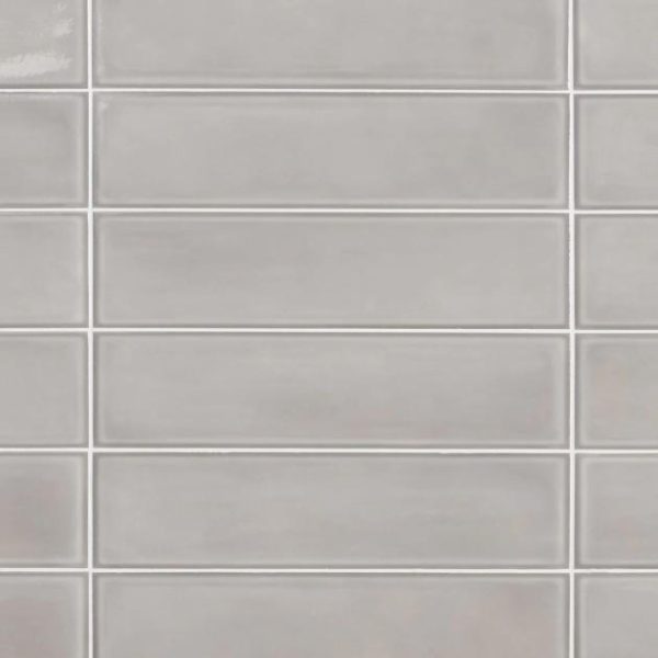 Floor Tiles | 1 sq. ft. Stacy Garcia ArtBlock Grigio Gray 4×16 Glossy Porcelain Tile Grigio Bathroom Bathroom