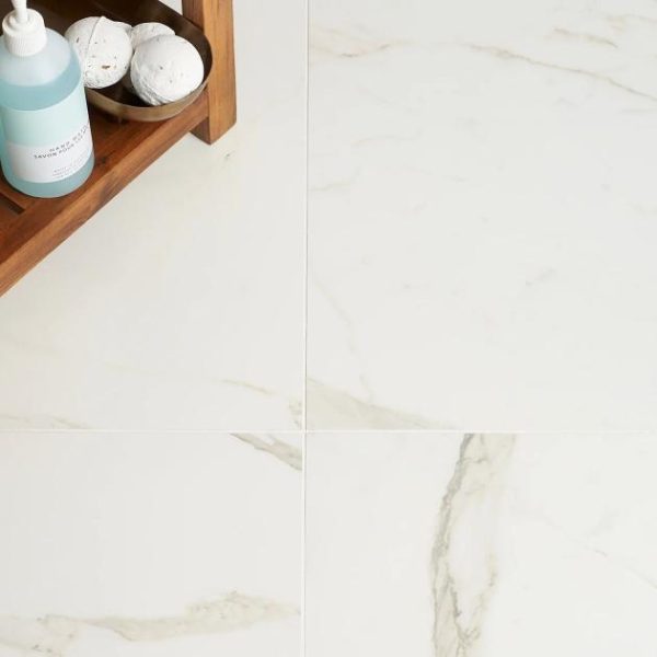 Floor Tiles | 1 sq. ft. Versilia Calacatta Oro Polished 24×24 Porcelain Tile Calacatta Polished Bathroom Bathroom