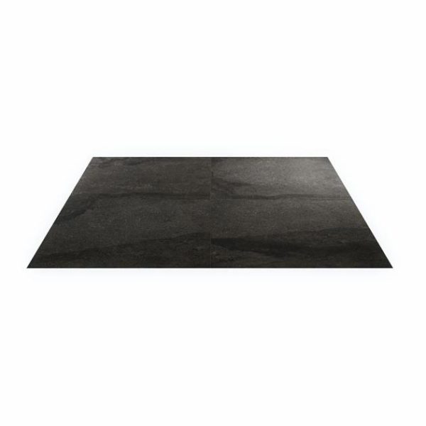 Large Wall | 1 sq. ft. Acadia Charcoal Black 24×24 Limestone Look Matte Porcelain Tile Charcoal Black Bathroom Bathroom