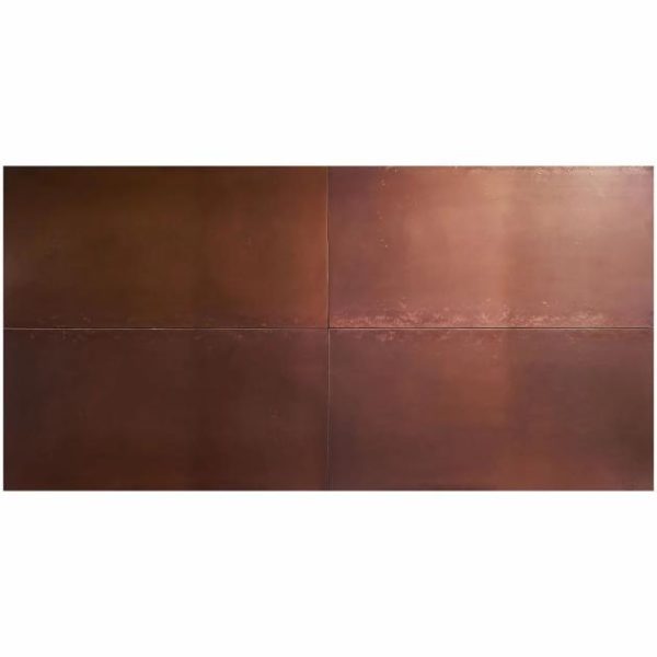 Large Wall | 1 sq. ft. Amulet Mist Rose Gold 18×36 Metal Laminated Porcelain Tile Rose Gold Bathroom Bathroom