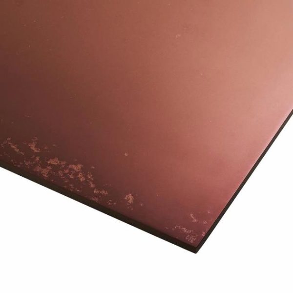 Large Wall | 1 sq. ft. Amulet Mist Rose Gold 18×36 Metal Laminated Porcelain Tile Rose Gold Bathroom Bathroom