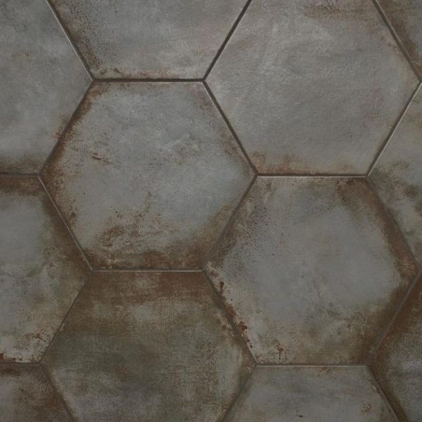 Large Wall | 1 sq. ft. Angela Harris Flatiron Graphite 20″ Large  Hexagon Matte Porcelain Tile Graphite Bathroom Bathroom