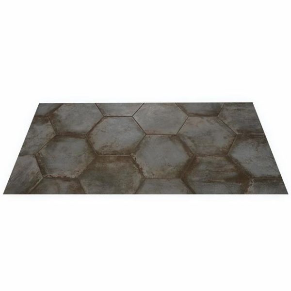 Large Wall | 1 sq. ft. Angela Harris Flatiron Graphite 20″ Large  Hexagon Matte Porcelain Tile Graphite Bathroom Bathroom